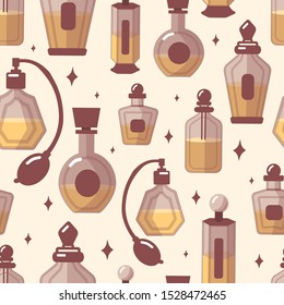 Light vector pattern with perfume bottles