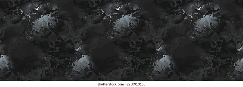 Light Vector Splash. Black Water Color Splash Slate. Black Gradient Background. Black Fluid Texture. Metal Alcohol Ink Watercolor. Grey Marble Watercolor. Grey Rock Floor. Modern Seamless Template.