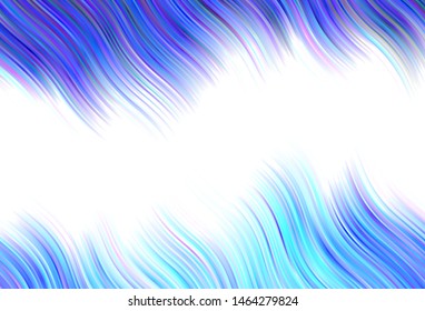 Light vector template with bent lines. Colorful abstract illustration with gradient lines. Brand new design for your ads, poster, banner.