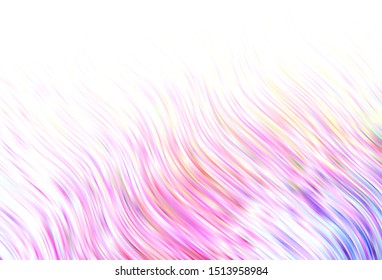 Light vector template with curved lines. Glitter abstract illustration with wry lines. Abstract design for your web site.