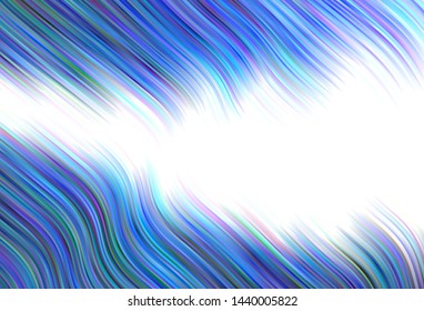 Light vector template with wry lines. Modern gradient abstract illustration with bandy lines. Colorful wave pattern for your design.
