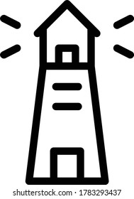 light vector thin line icon 