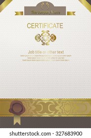 Light vertical certificate. White vertical blank
