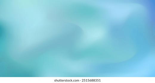 Helle lebendige ruhige Vektor gewellt türkisblau und teal grüne Flüssigkeit Mesh Farbverlauf Hintergrund. Abstrakte ruhige flüssige digitale Aquarell-Wasserlandschaft für Business-Banner-Design, klare Himmel Konzept