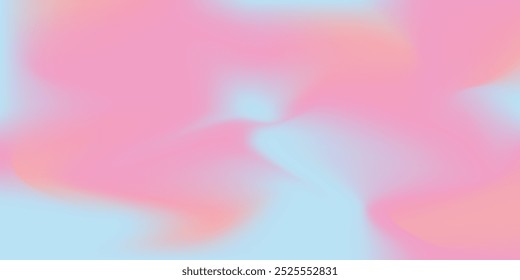 Helle lebendige Vektor Süßigkeiten pastellrosa und blaue Mesh Farbverlauf Hintergrund. Abstrakte helle Korallen und türkis digitale Aquarell für Technologie Banner Design, klare Himmel Konzept