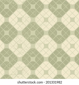 Light vintage squared seamless pattern, vector geometric abstract backdrop. 