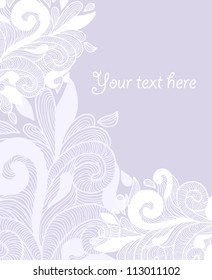 Light violet abstract floral background