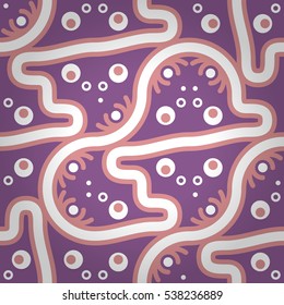 Light violet decorative seamless pattern in maze style. Smooth puzzle repeatable backdrop. Modern design. Shining, contrast design for packing-paper, banner, web or other purpose.