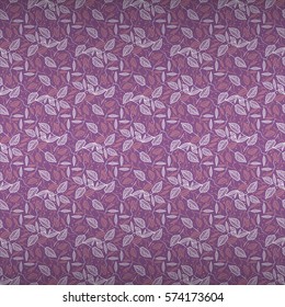 Light violet decorative seamless pattern in floral style. Colorful, symmetric design for page fill, banner, fabric or other purpose. Vector background.
