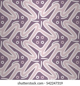 Light violet fancy seamless pattern in alien style. Colorful, graphic design for curtain, curtain, wallpaper or other purpose.