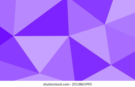 Light violet flat polygon abstract shape. Irregular triangle pattern element texture design. Suitable for backdrop banner, cover, website, advertising, idea, decoration, page