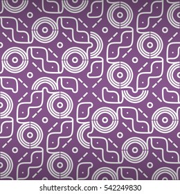 Light violet geometrical seamless pattern in ethnic style.