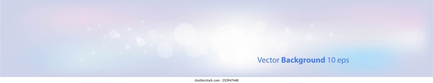 Light violet panorama background with bokeh