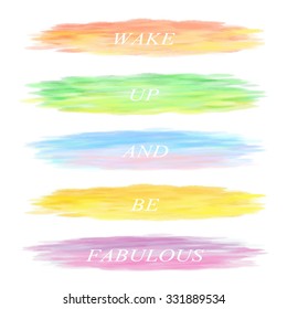 Light violet pink blue orange yellow green pastel vintage banner