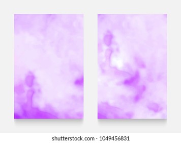 Light violet textures, abstract hand painted watercolor backgrounds for greeting card or invitation design, vector illustration