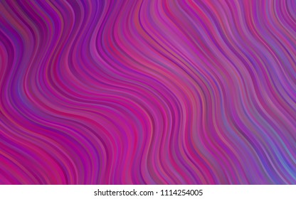 Light violet vector pattern with lines, ovals. Different shades of purple, pink, blue. Modern minimalist design. Colorful illustration in abstract marble style with gradient. Bright background
