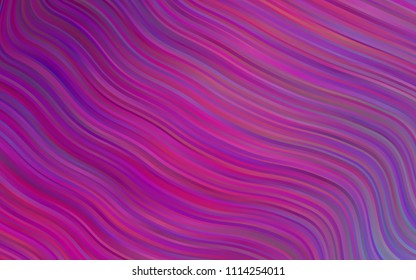 Light violet vector pattern with lines, ovals. Different shades of purple, pink, blue. Modern minimalist design. Colorful illustration in abstract marble style with gradient. Bright background