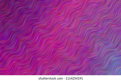 Light violet vector pattern with lines, ovals. Different shades of purple, pink, blue. Modern minimalist design. Colorful illustration in abstract marble style with gradient. Bright background