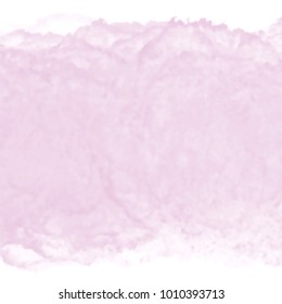 light violet watercolor lace bordure pattern with frayed border and wide transparent area on white background, vector illustration