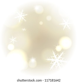 Light warm snowy abstract festive background