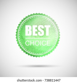 Light water green watercolor banner. Best Choice.
