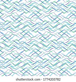 Light water waves seamless vector pattern. Sea movement surface print design for backgrounds, textures, stationery, fabrics, textiles, gift wrap, home decor, and packaging.