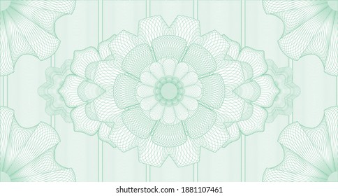 Light Watermark. Pattern Money. Artistic Illustration. Complex Design. 