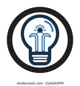 Icono de Bombilla de luz y vatio