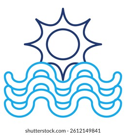 Light Wave icon represented by light, wave Dual Line style.