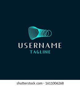 light wave logo design inspiration . abstract fade logo design template . spark light logo