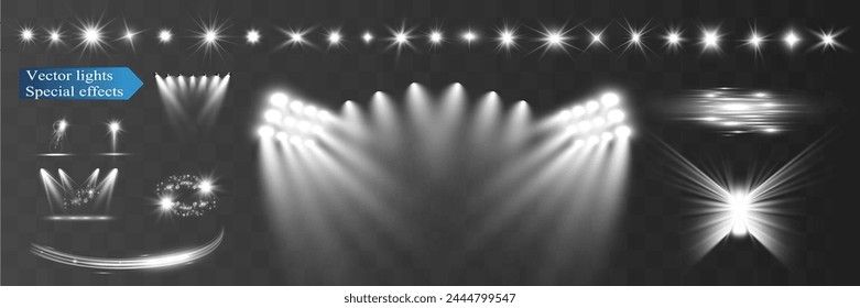 Light wave shine spotlight effect,vector glow line sparkle shine. Silver wavy effects.	