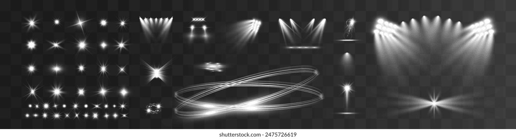 Light wave shine spotlight effect,vector glow line sparkle shine. Silver wavy effects.	