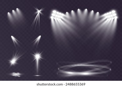 	
Light wave shine spotlight effect,vector glow line sparkle shine. Silver wavy effects.	