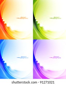 Light waves vector abstract eps10 backgrounds