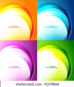 Light waves vector abstract eps10 backgrounds