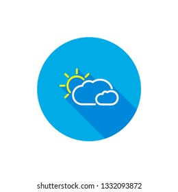 Light weather flat outline icon set long shadow