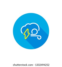 Light weather flat outline icon set long shadow