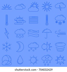 Light Weather Symbols Vector Icons