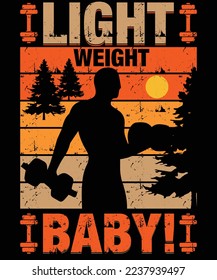 Light weight baby gym t shirt design