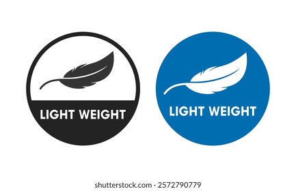 light weight feather design logo template illustration