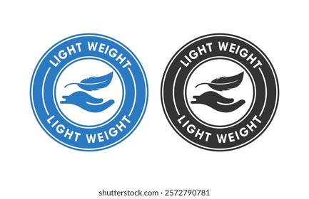 light weight feather design logo template illustration