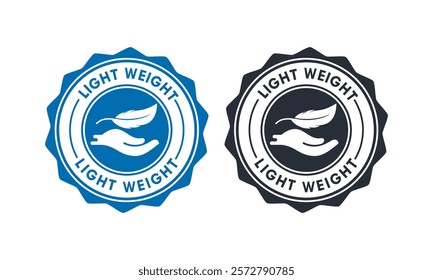 light weight feather design logo template illustration