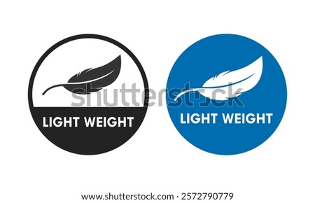 light weight feather design logo template illustration