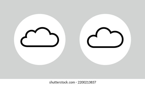 Light or light weight icon (cloud). Pictogram for web or marketplace, clothing category. Isolated vector illustration on a white background.