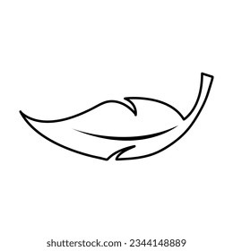 light weight icon, Feather icon, vector flat illustration on white background.