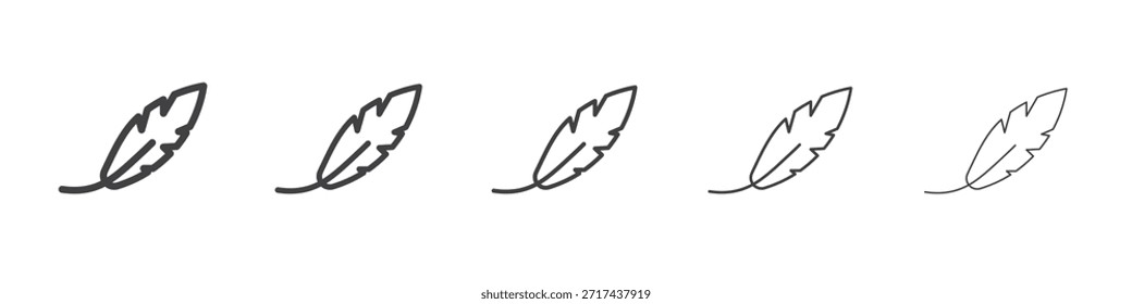 Light weight icon in linear strokes concept