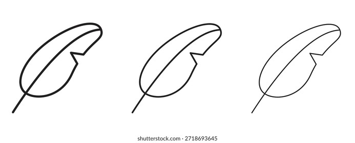 Ícone leve logotipo conjunto de pictogramas preto. linha fina contorno arte.