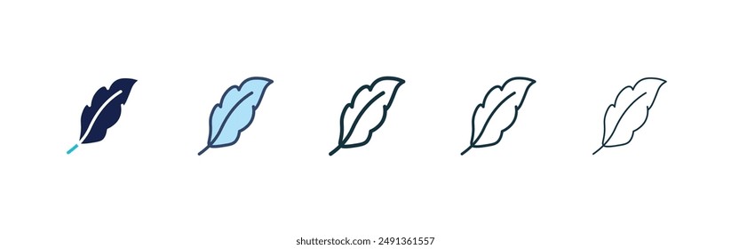 Light weight icon set on white background