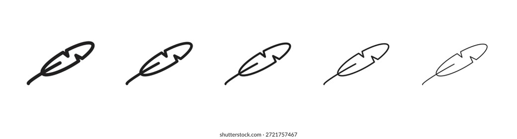 Light weight icon. Simple outline style. Graphic elements.