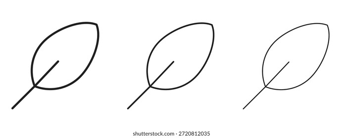 Light weight icon thin line symbol on white background, editable stroke vector illustration